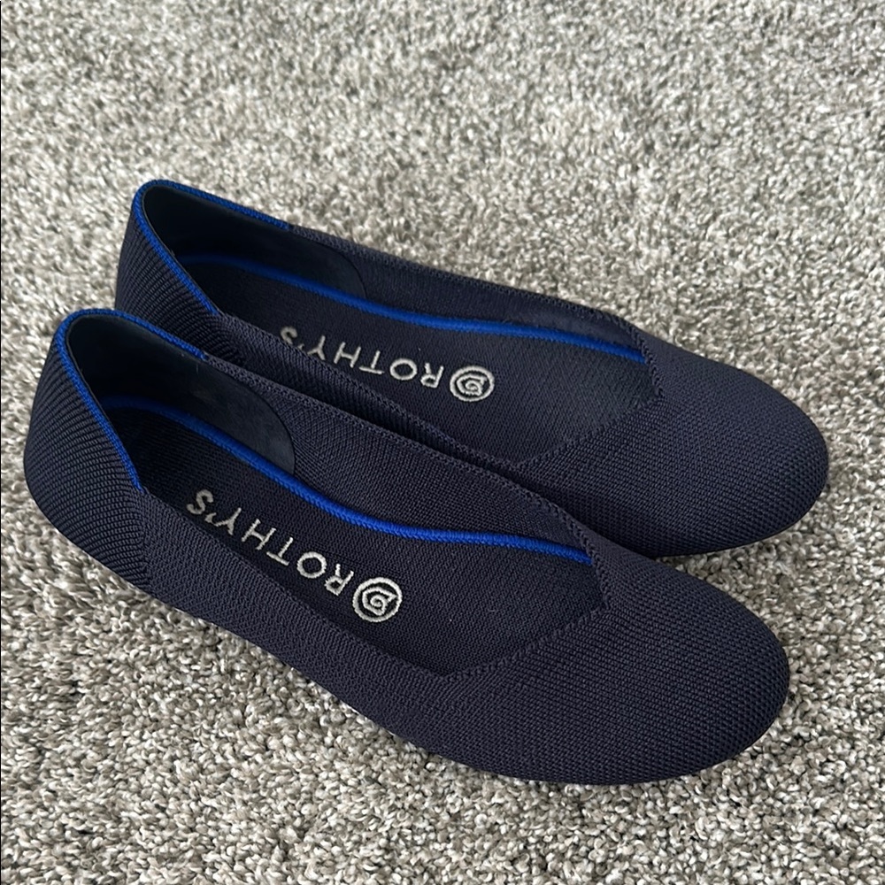 Rothy's Blue Flats Versatile Slip-On Loafers Size 7.5